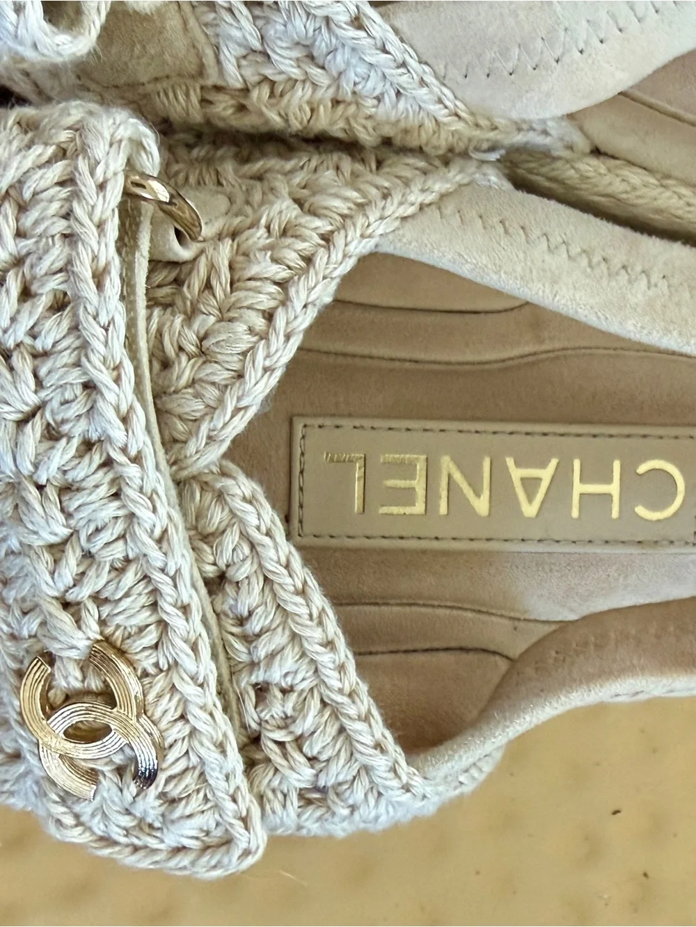 CHANEL SS25 l Crochet Dad Sandals l 38 l GHW